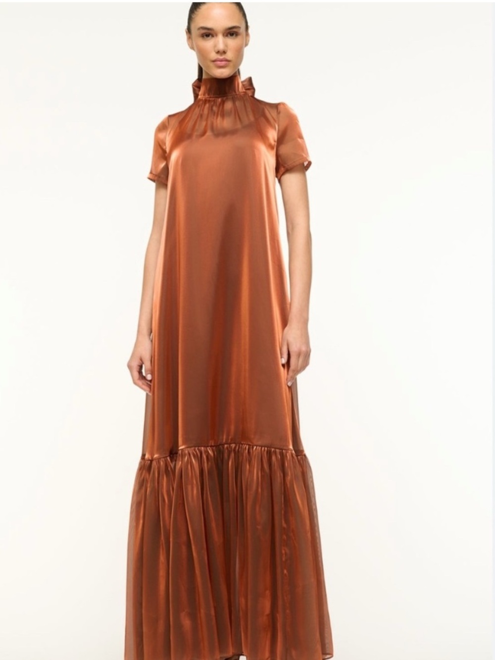 ISO: STAUD Copper Iridescent Cacao Calluna Dress size Medium (NOT FOR SALE)